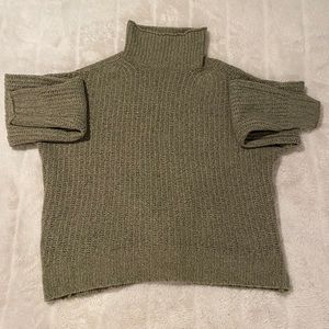 Green knit turtleneck